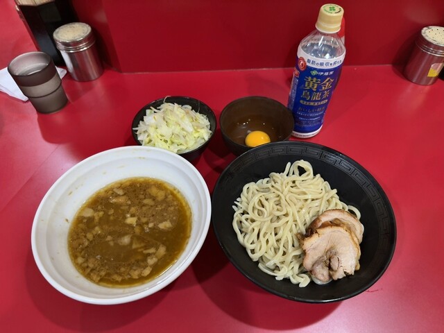 Tsukemen noodles and dipping broth at Ramen Jiro Sapporo in Hokkaido, Japan