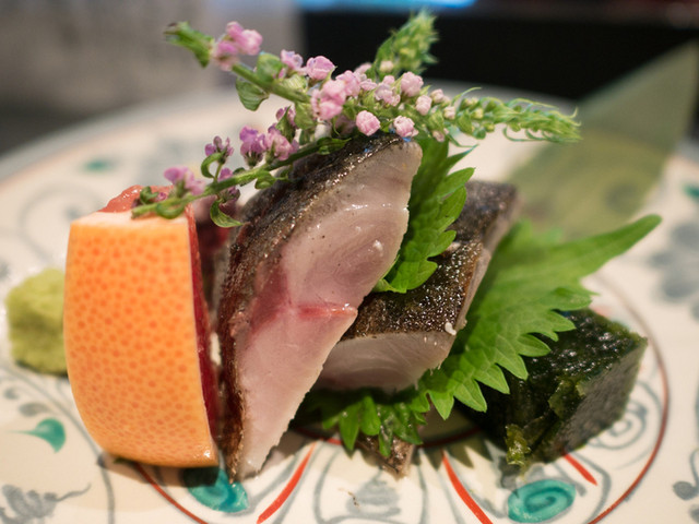 Seared cured mackerel at Kitanose