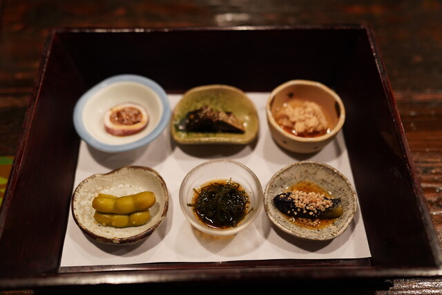 Assorted Japanese appetizers at Shuhai