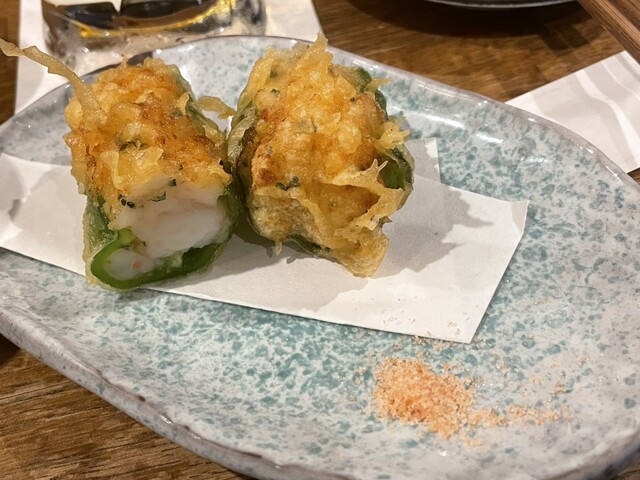 Stuffed pepper tempura at Tachinomi ZUTTO